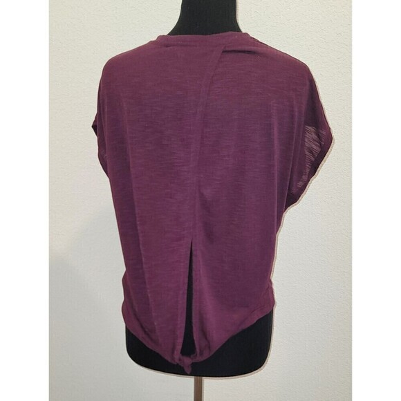 Reebok Burnout Burgundy Workout Low Waist T-Shirt Size L - Picture 4 of 8